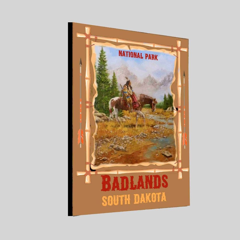 20 x 30 Travel Poster to the Badland of South Dakota